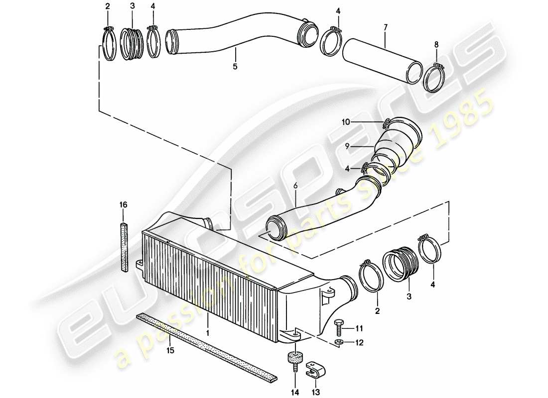 a part diagram from the porsche 1987 (944) parts catalogue
