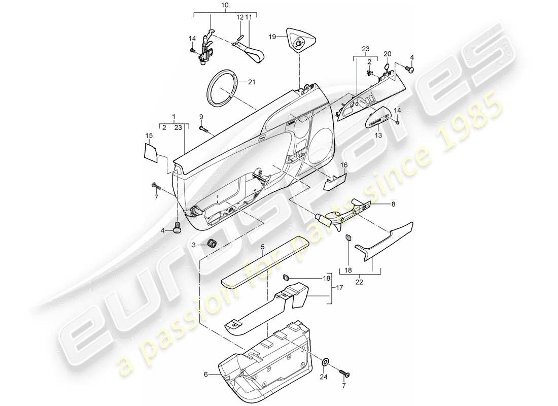 a part diagram from the porsche 997 parts catalogue