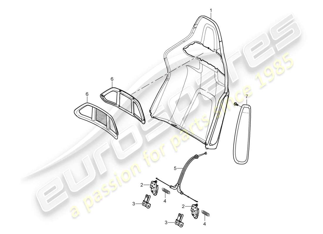 a part diagram from the porsche 2005 (987 boxster) parts catalogue