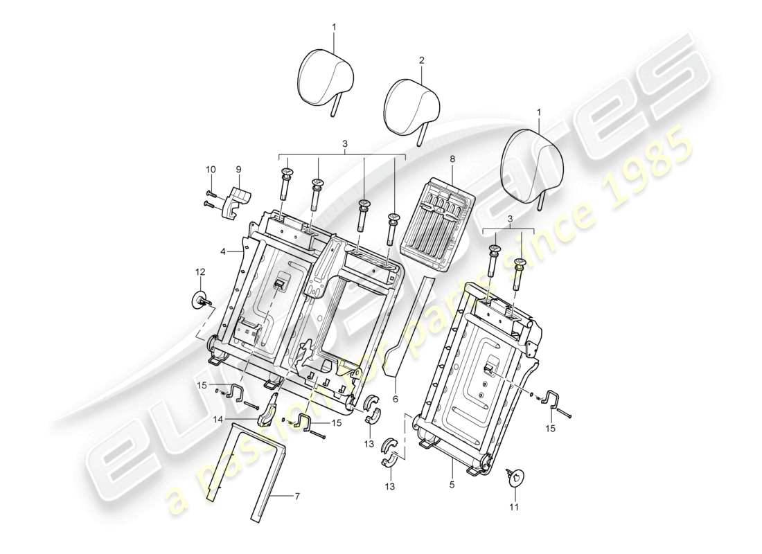 a part diagram from the porsche 2004 (cayenne e1 9pa) parts catalogue