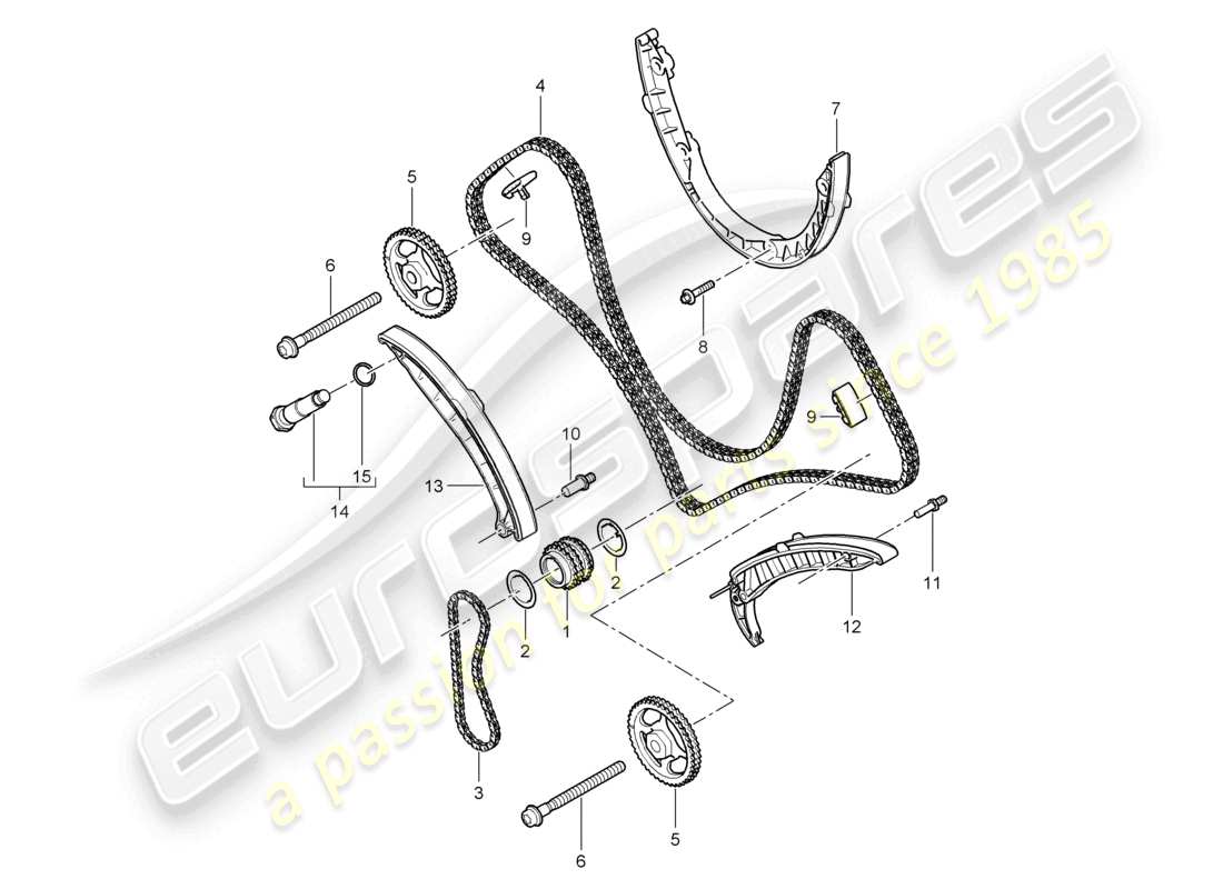 a part diagram from the porsche 2008 (cayenne e1 9pa) parts catalogue
