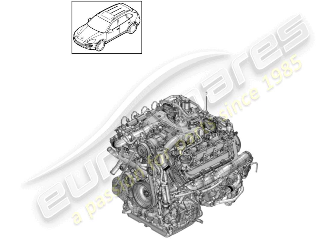 a part diagram from the porsche 2017 (cayenne e2 92a) parts catalogue