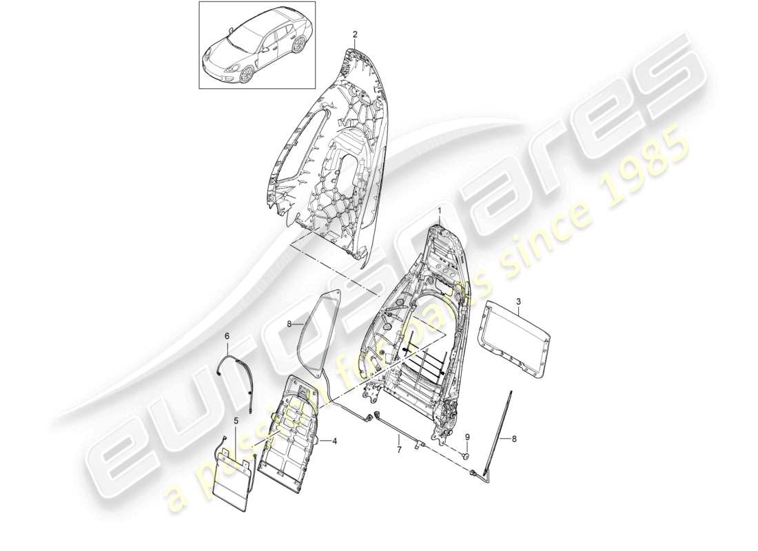 a part diagram from the porsche panamera parts catalogue