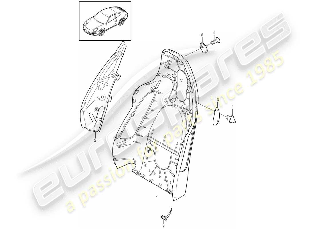a part diagram from the porsche 997 parts catalogue