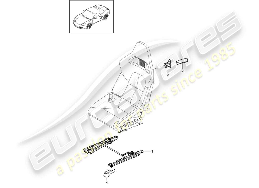 a part diagram from the porsche boxster parts catalogue