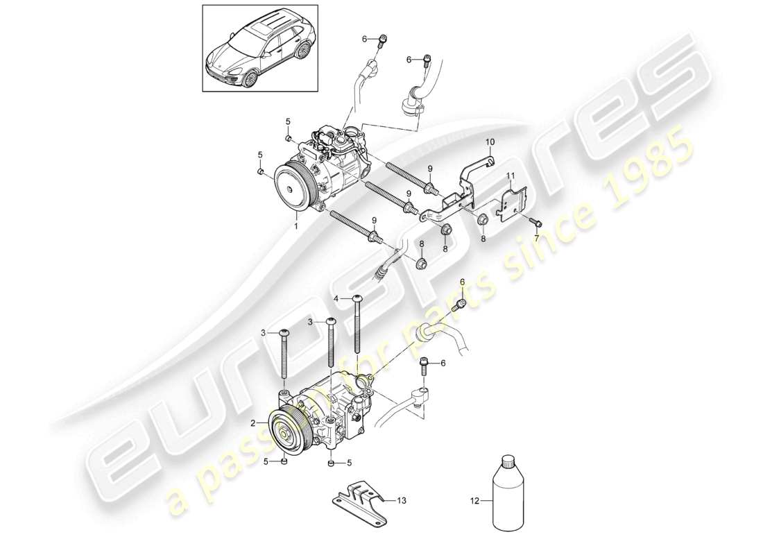a part diagram from the porsche 2016 (cayenne e2 92a) parts catalogue