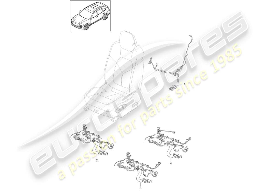 a part diagram from the porsche 2017 (cayenne e2 92a) parts catalogue