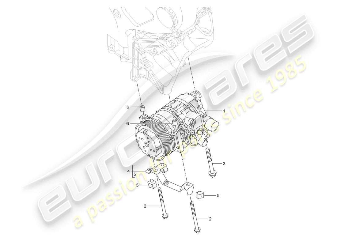 a part diagram from the porsche 2004 (cayenne e1 9pa) parts catalogue