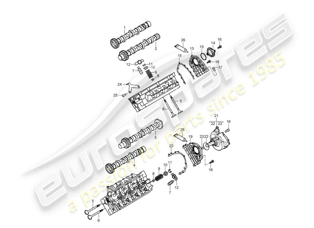 a part diagram from the porsche 2007 (cayenne e1 9pa) parts catalogue