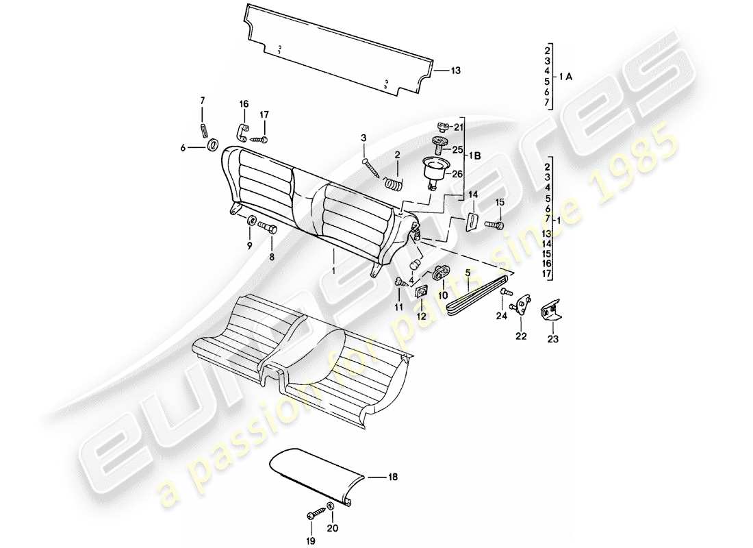 a part diagram from the porsche 1981 (924) parts catalogue