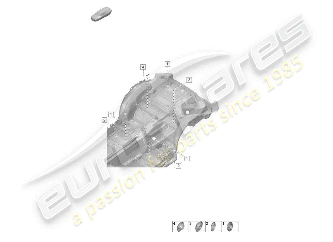 a part diagram from the porsche 992 parts catalogue