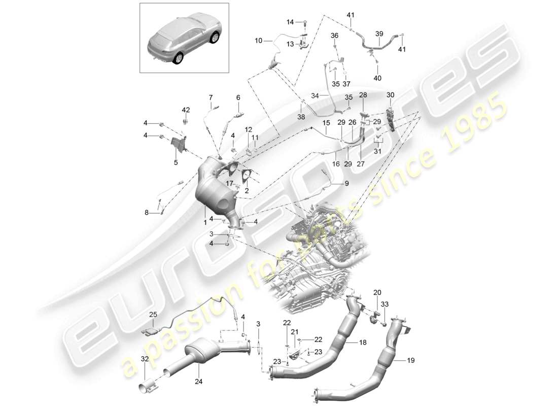 a part diagram from the porsche macan parts catalogue