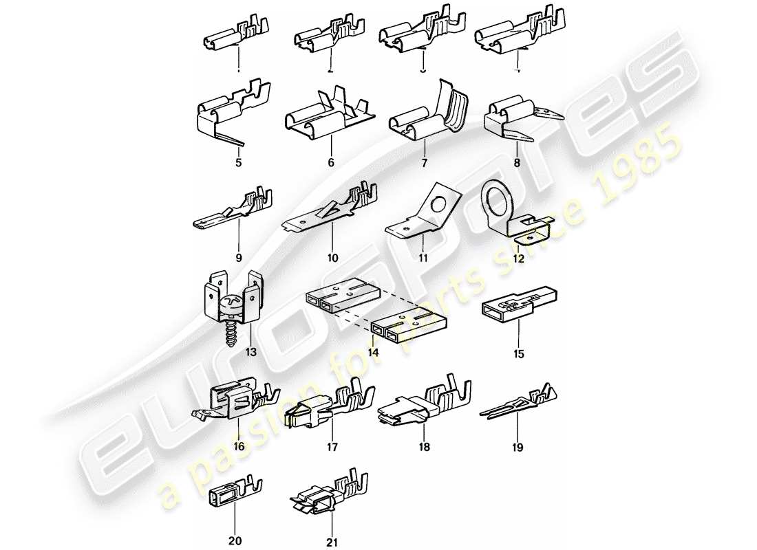 a part diagram from the porsche 924 parts catalogue