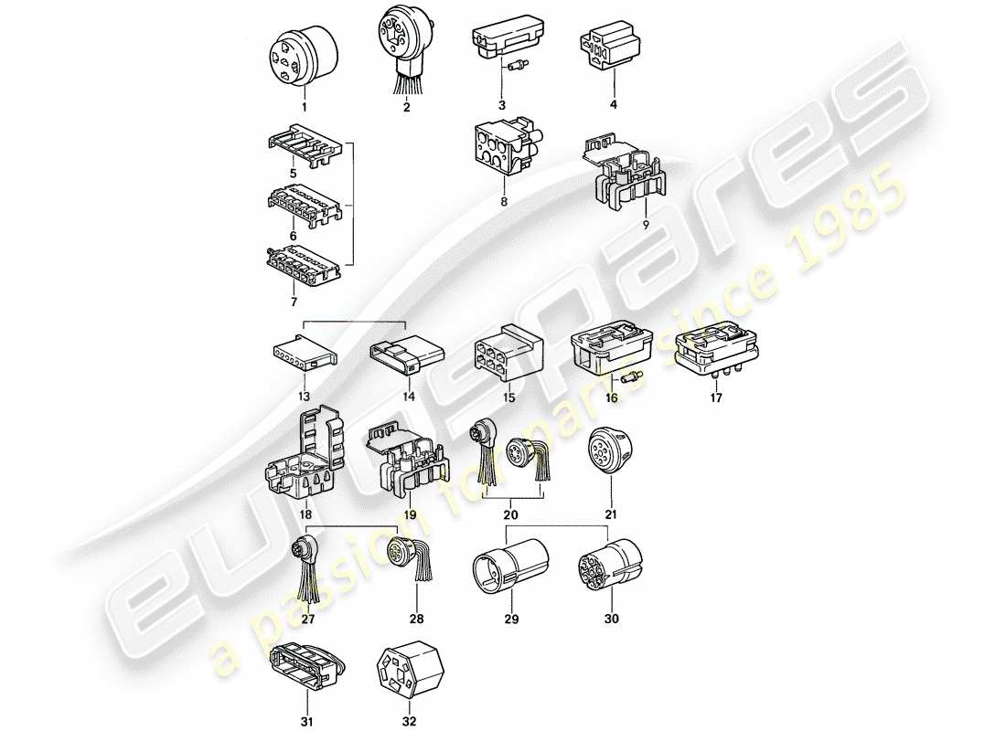a part diagram from the porsche 924 parts catalogue