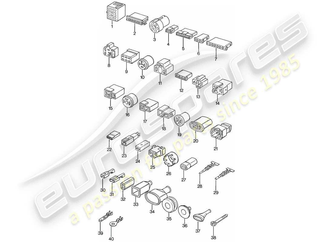 a part diagram from the porsche 924 parts catalogue