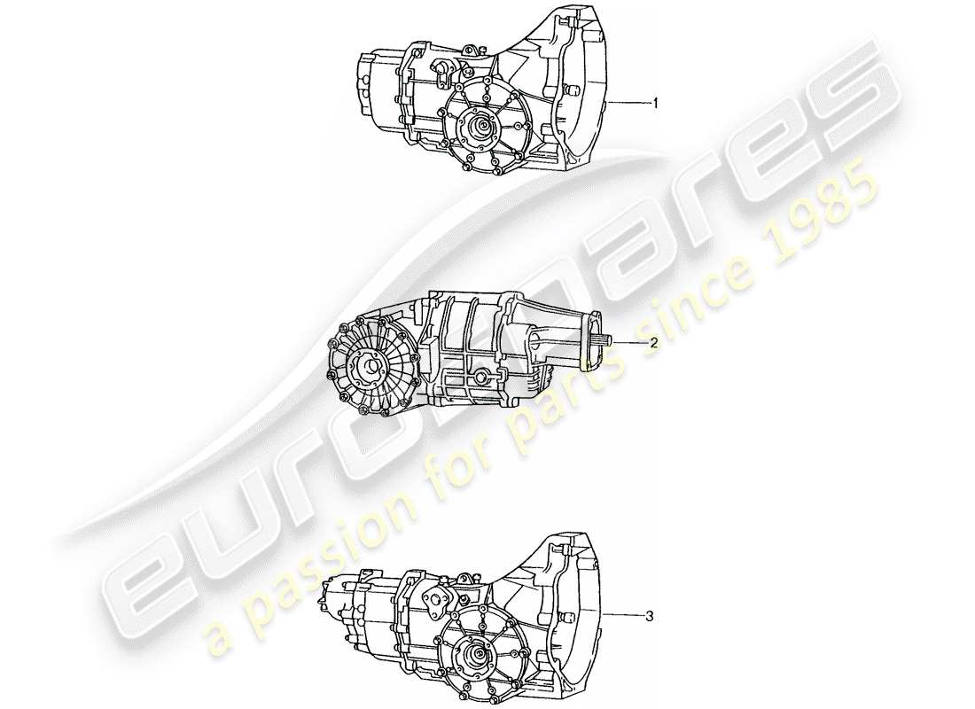 a part diagram from the porsche 2010 (refurbished and exchange catalogue) parts catalogue