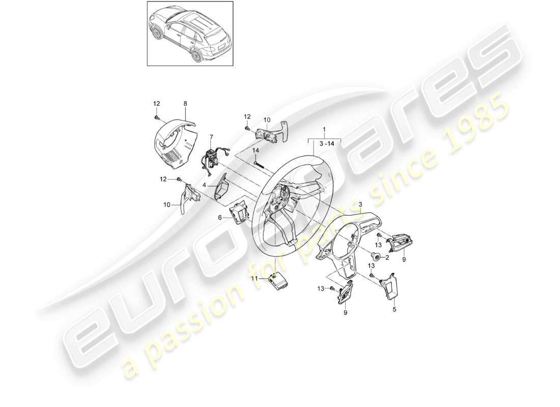 a part diagram from the porsche 2018 (cayenne e2 92a) parts catalogue