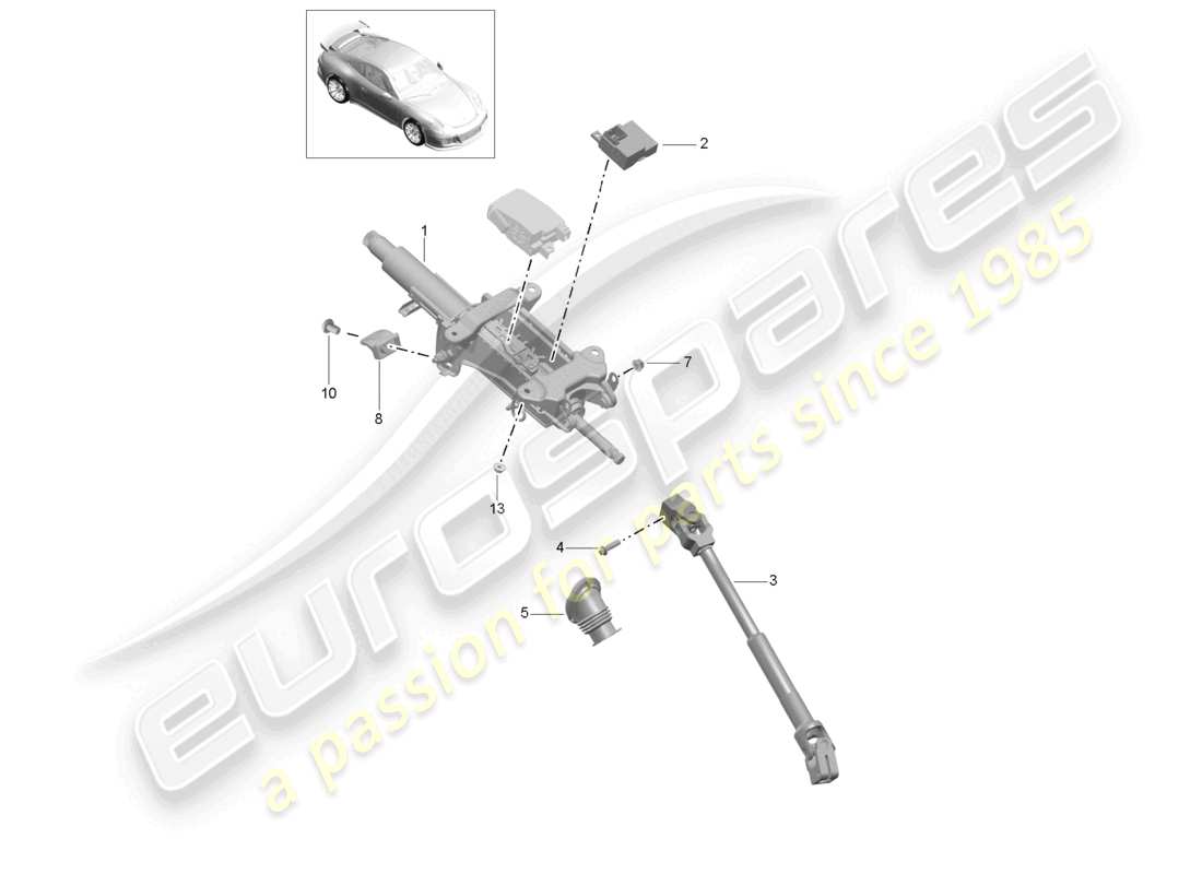 VIEW PARTS DIAGRAMS FROM THE PORSCHE 991 PARTS CATALOGUE a part diagram from the porsche 991 parts catalogue