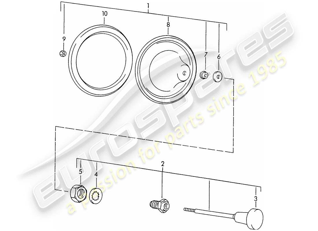 a part diagram from the porsche 1956 (356/356a) parts catalogue