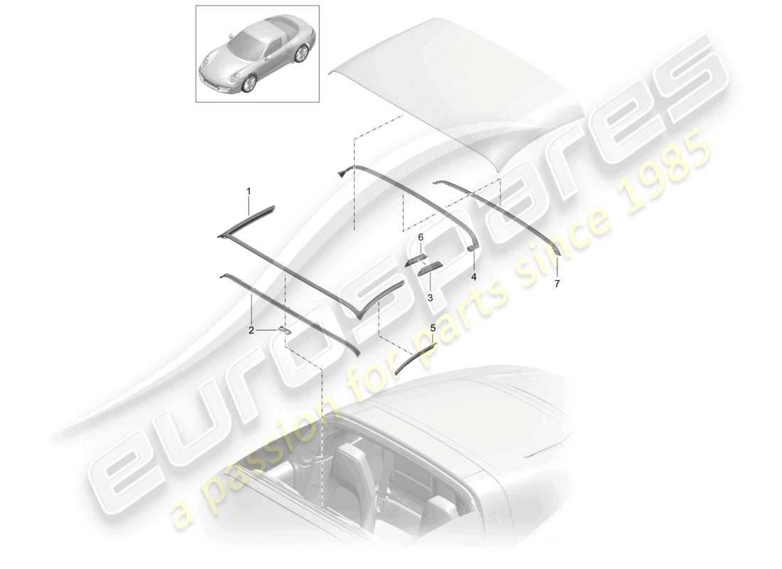 a part diagram from the porsche 2015 (991-1) parts catalogue