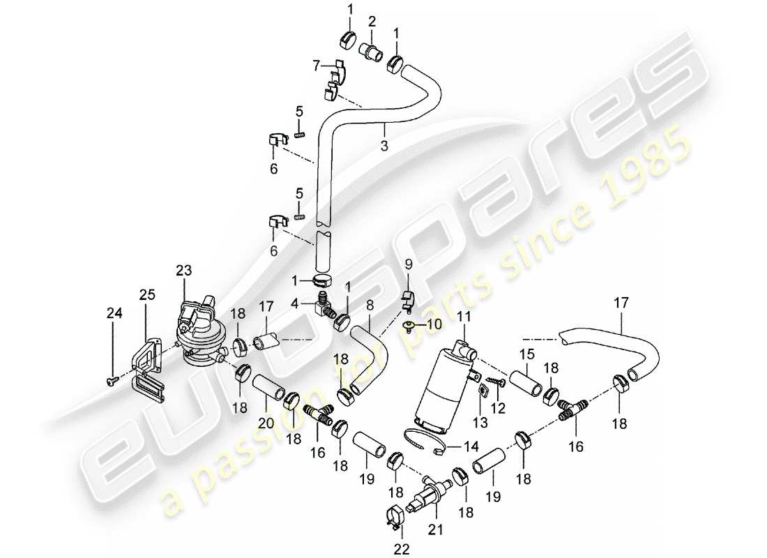 a part diagram from the porsche carrera gt parts catalogue