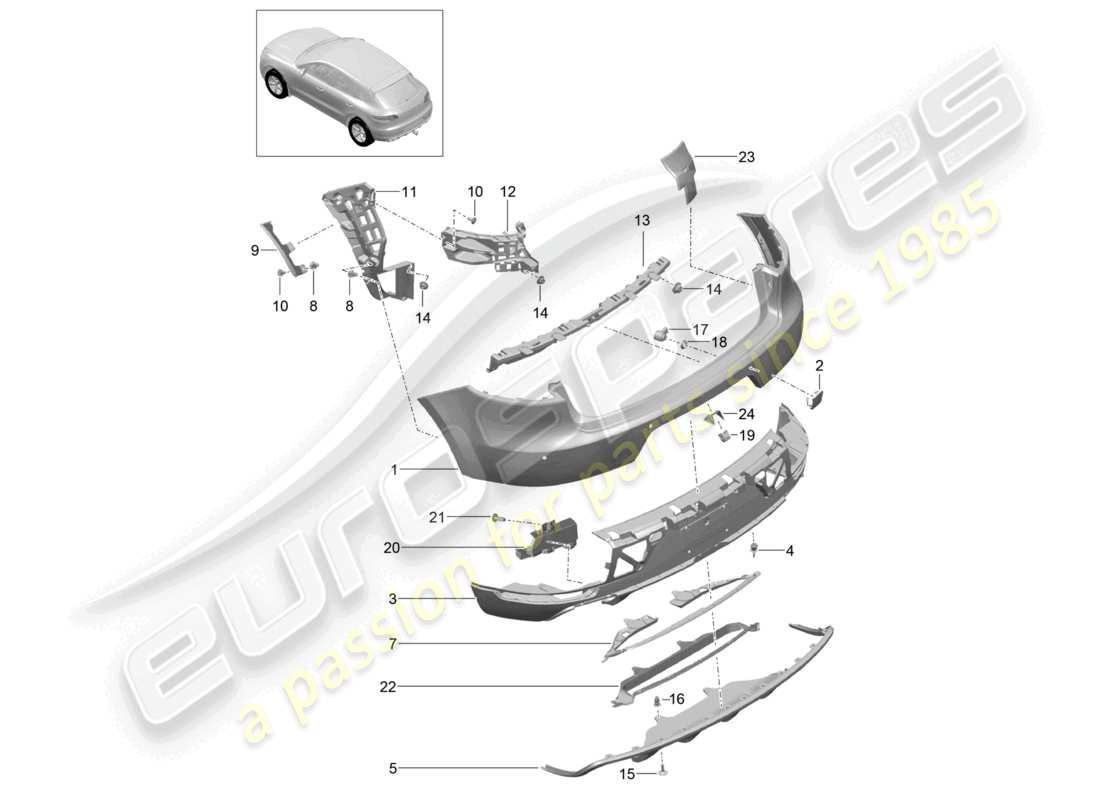 a part diagram from the porsche macan parts catalogue