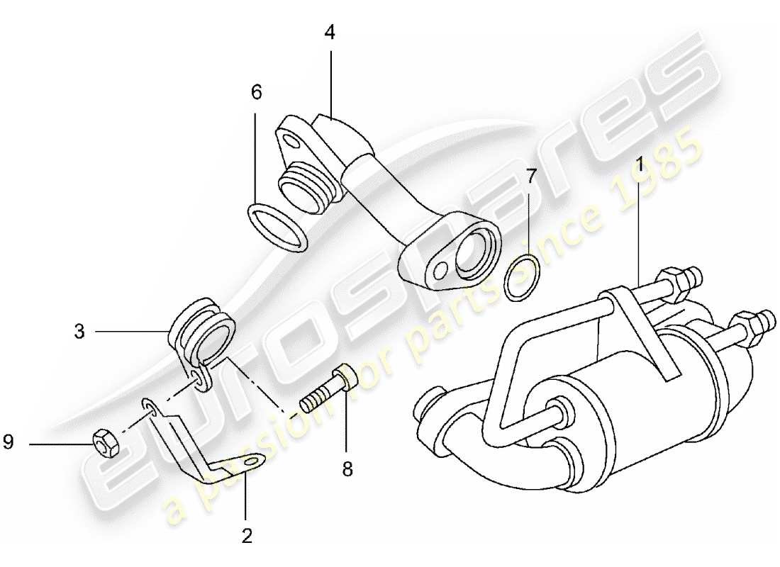 a part diagram from the porsche 996 parts catalogue
