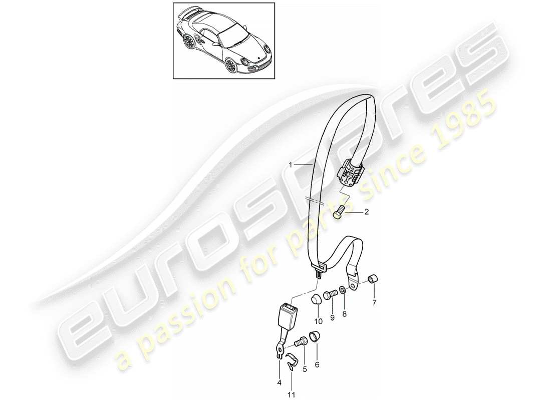 a part diagram from the porsche 997 parts catalogue