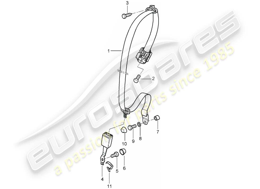a part diagram from the porsche 2008 (997-1) parts catalogue