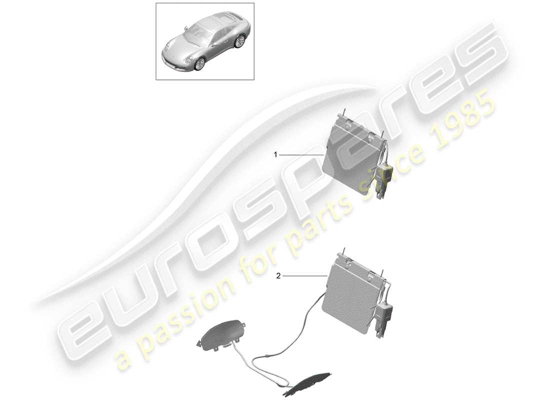 a part diagram from the porsche 991 parts catalogue