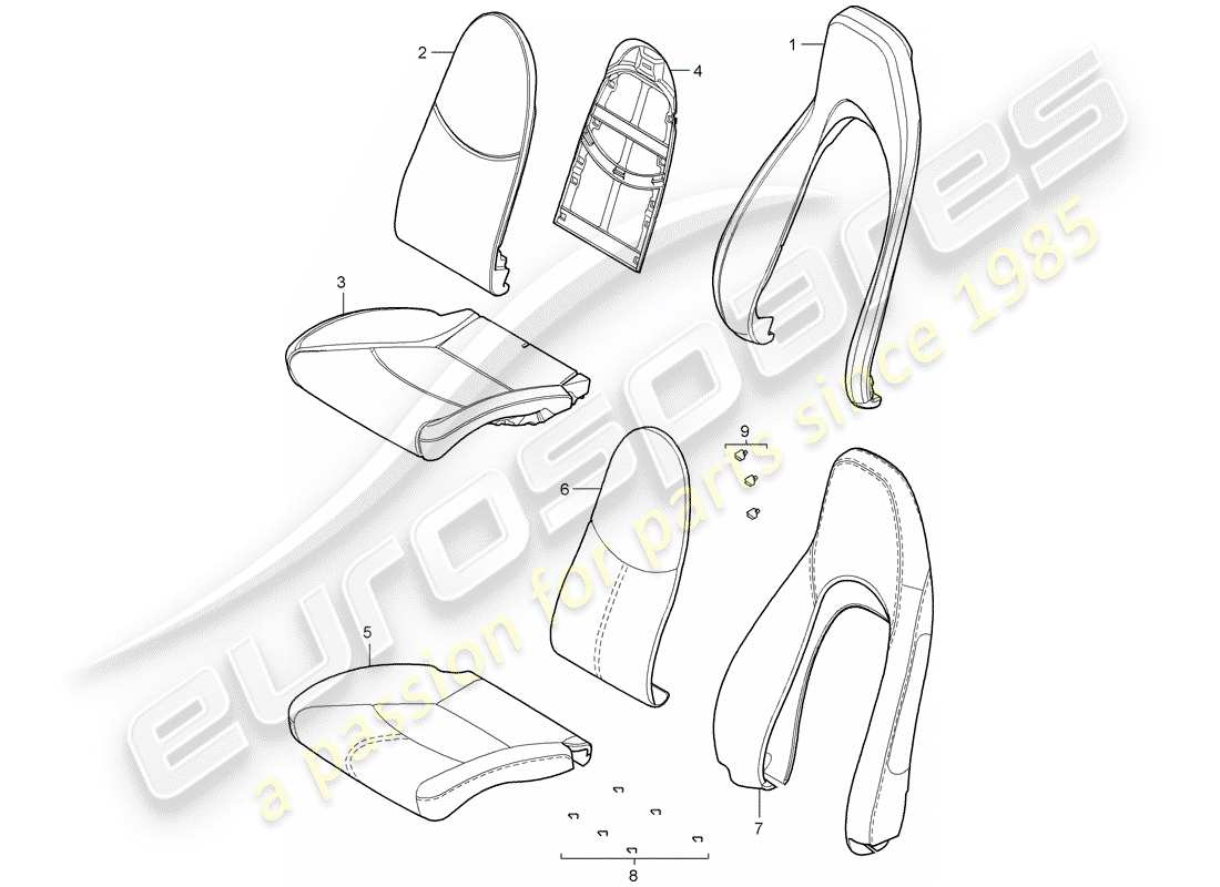 a part diagram from the porsche 2008 (997-1) parts catalogue