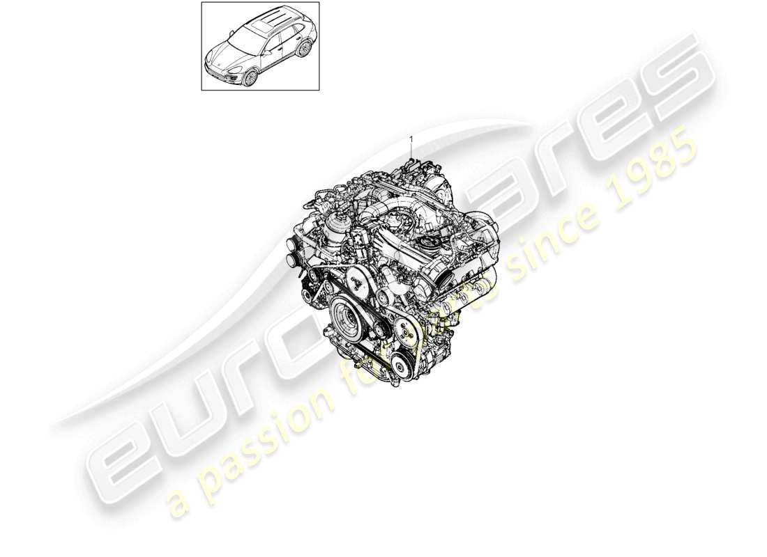 a part diagram from the porsche 2014 (cayenne e2 92a) parts catalogue