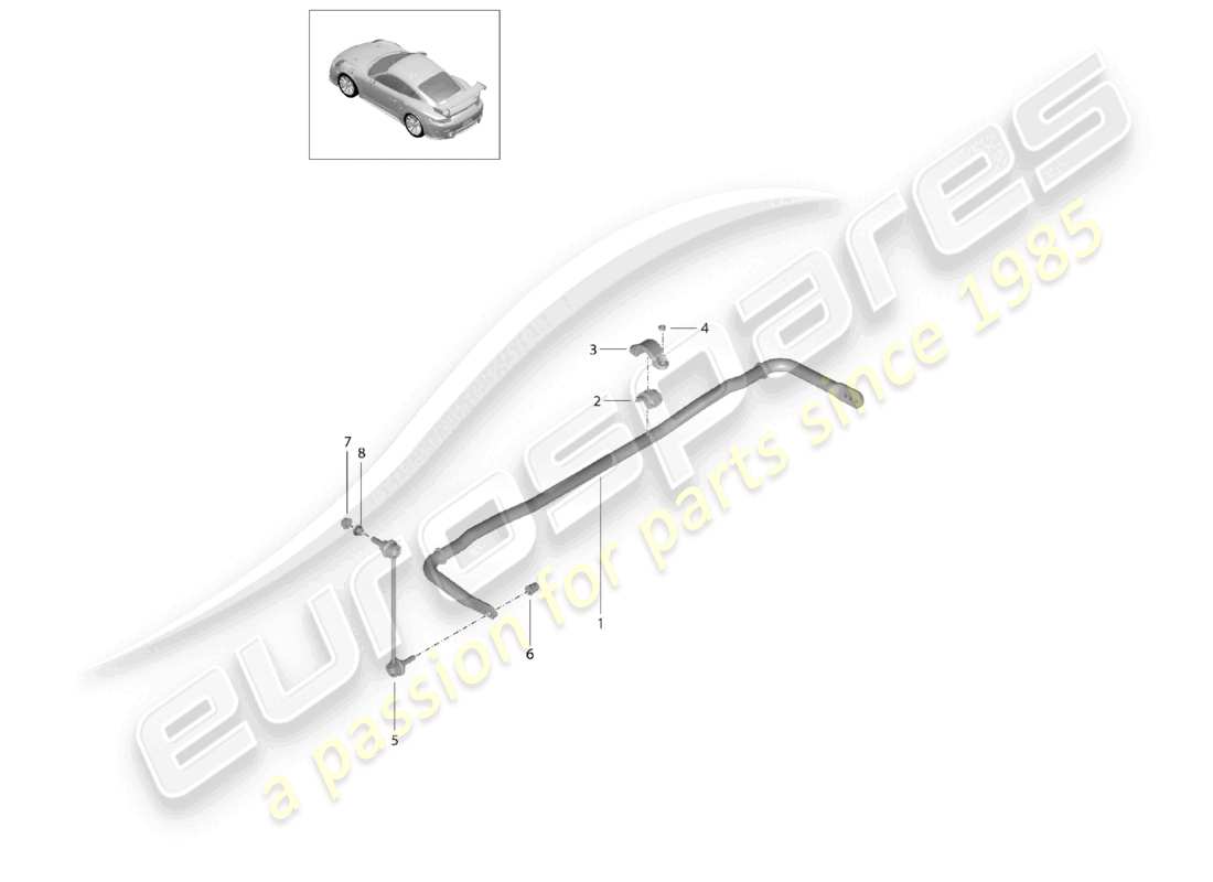 a part diagram from the porsche 991 parts catalogue