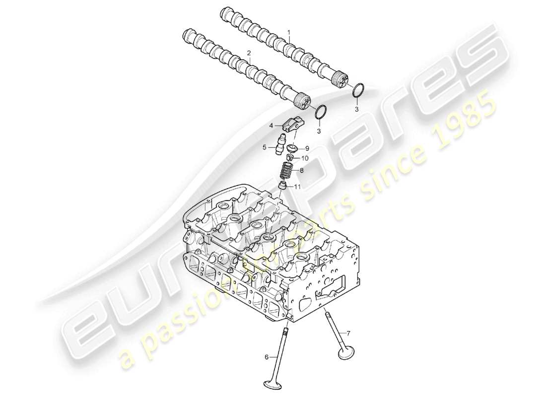 a part diagram from the porsche 2003 (cayenne e1 9pa) parts catalogue