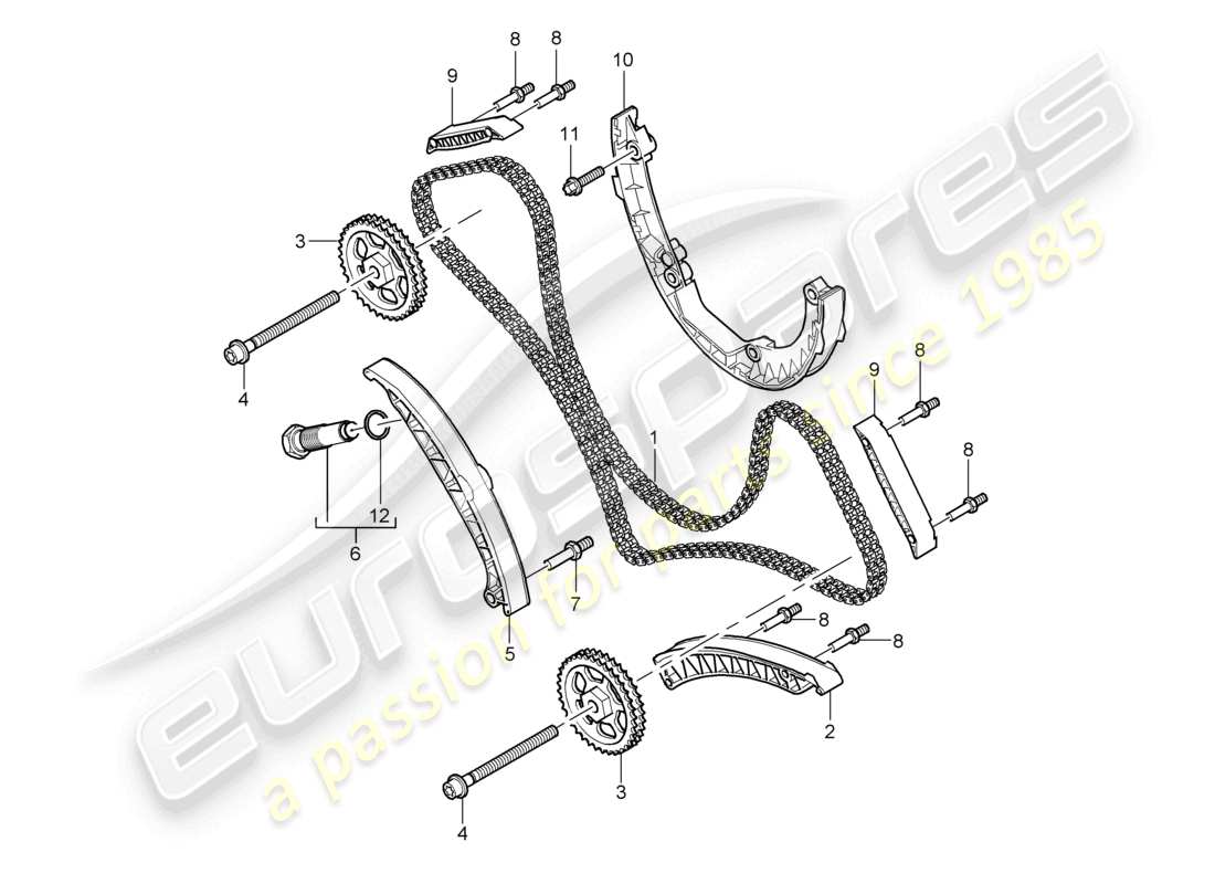 a part diagram from the porsche 2003 (cayenne e1 9pa) parts catalogue