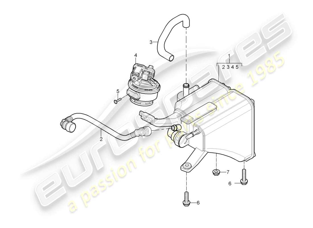 a part diagram from the porsche cayenne parts catalogue