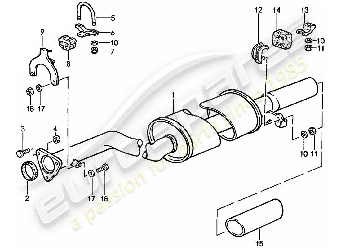 a part diagram from the porsche 1986 (944) parts catalogue
