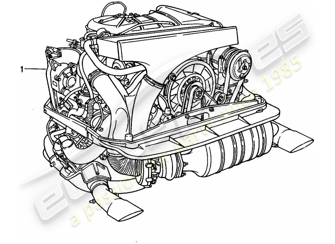 a part diagram from the porsche 1996 (refurbished and exchange catalogue) parts catalogue