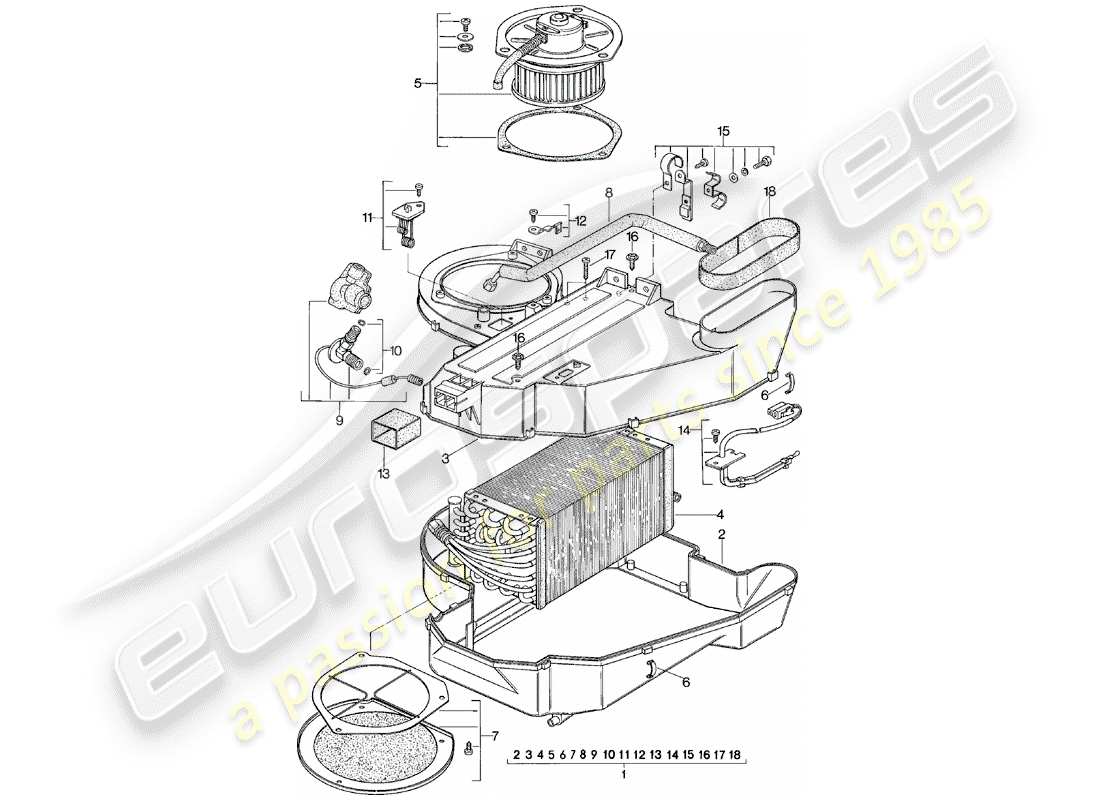 a part diagram from the porsche 924 parts catalogue