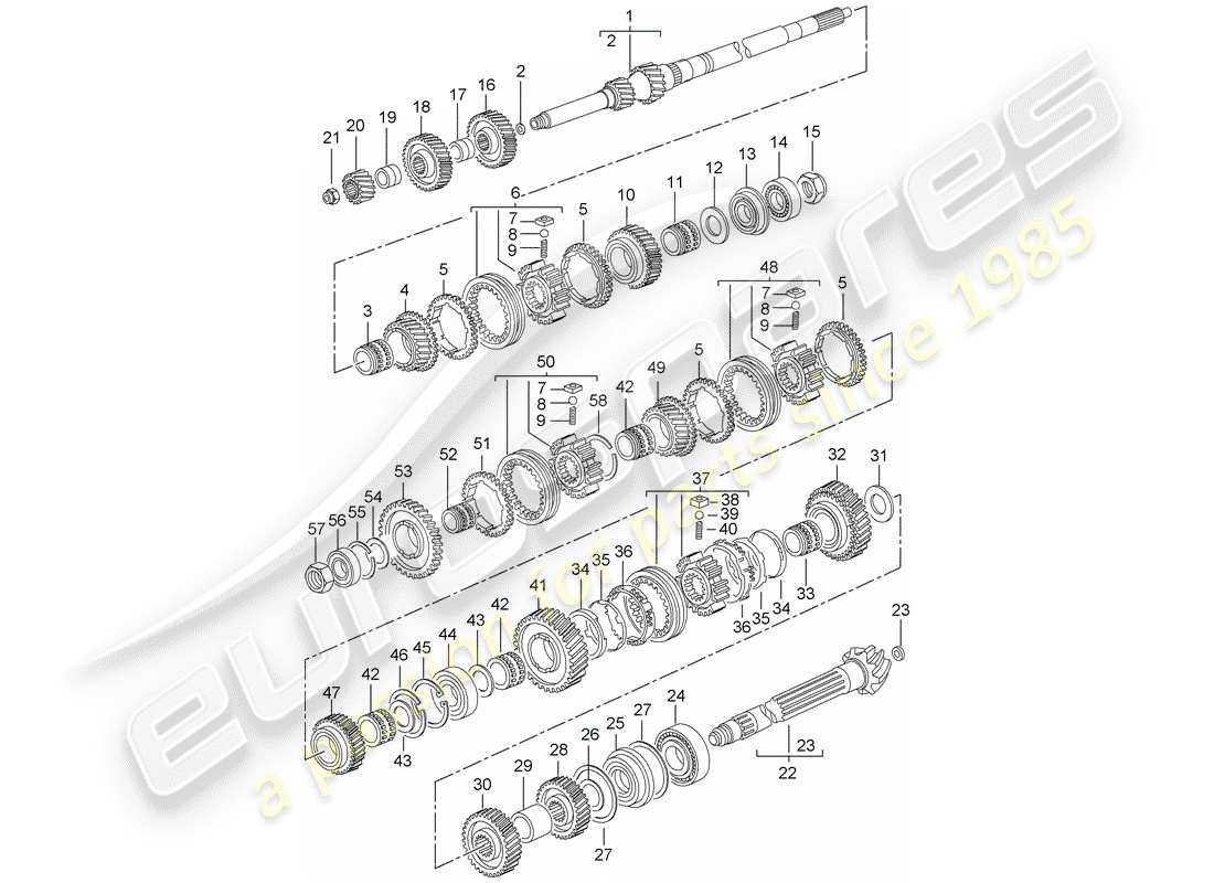 a part diagram from the porsche 997 parts catalogue