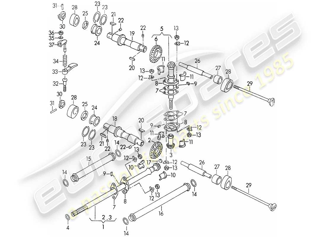 a part diagram from the porsche 1951 (356/356a) parts catalogue