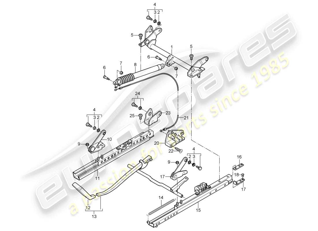 a part diagram from the porsche 2002 (986 boxster) parts catalogue