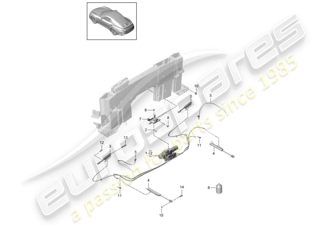 a part diagram from the porsche 2018 (991-2) parts catalogue