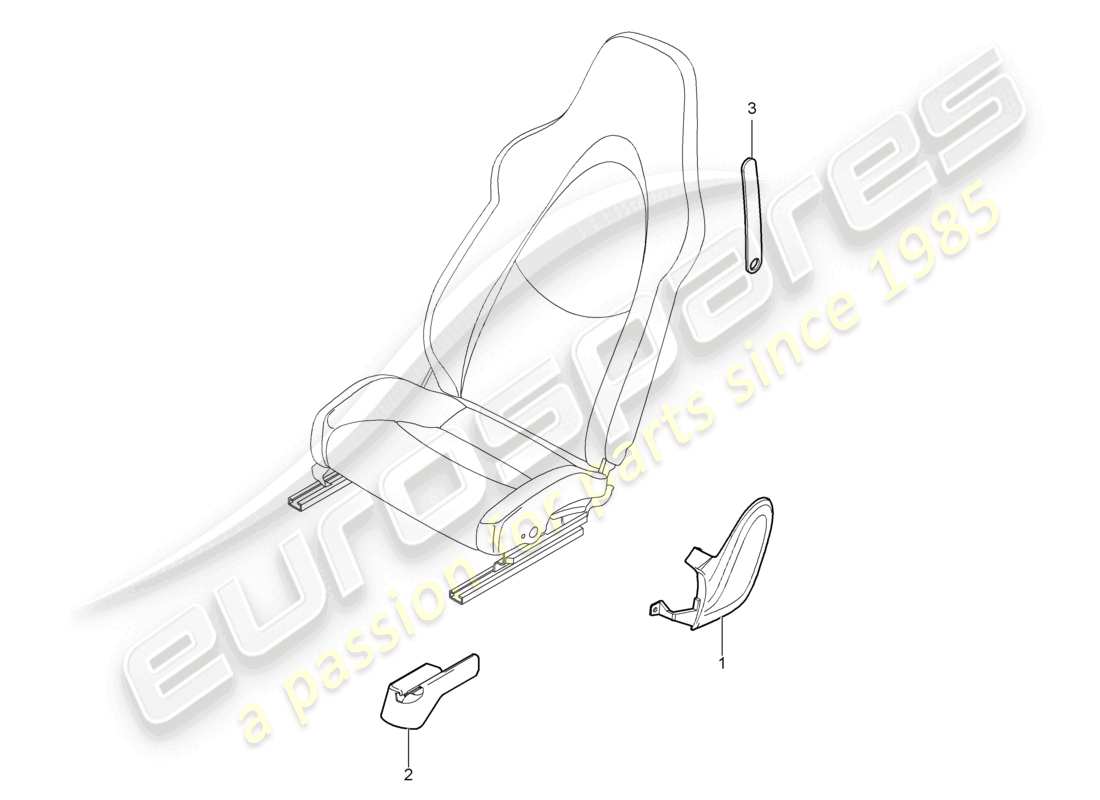 a part diagram from the porsche 2005 (987 boxster) parts catalogue