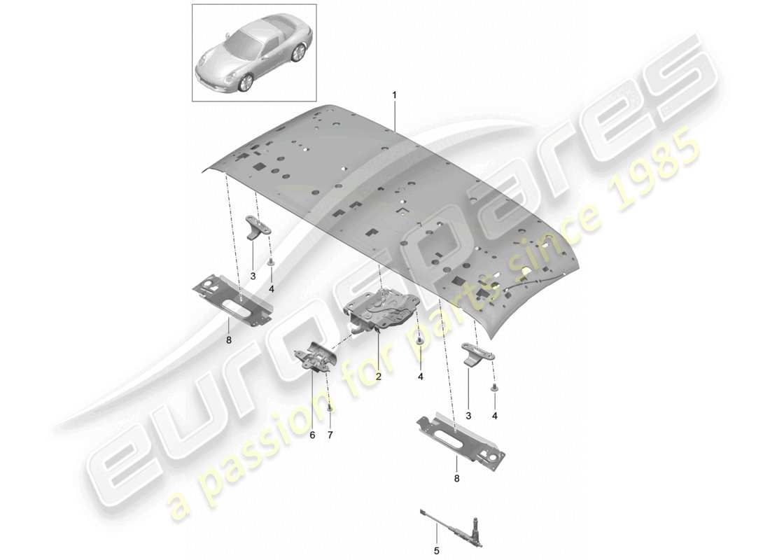 a part diagram from the porsche 2012 (991-1) parts catalogue