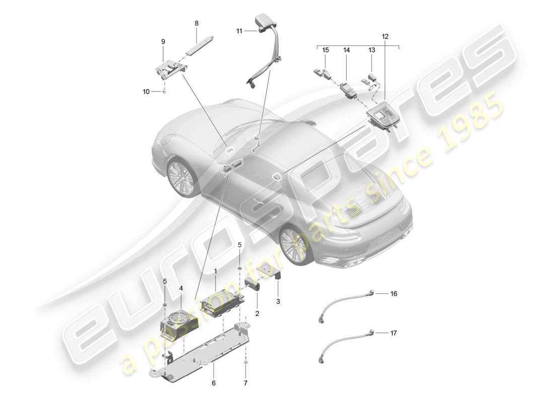 VIEW PARTS DIAGRAMS FROM THE PORSCHE 991 PARTS CATALOGUE a part diagram from the porsche 991 parts catalogue