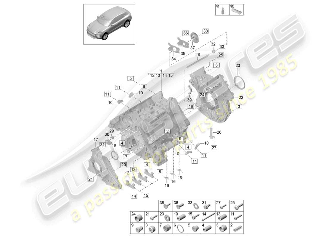 a part diagram from the porsche macan parts catalogue