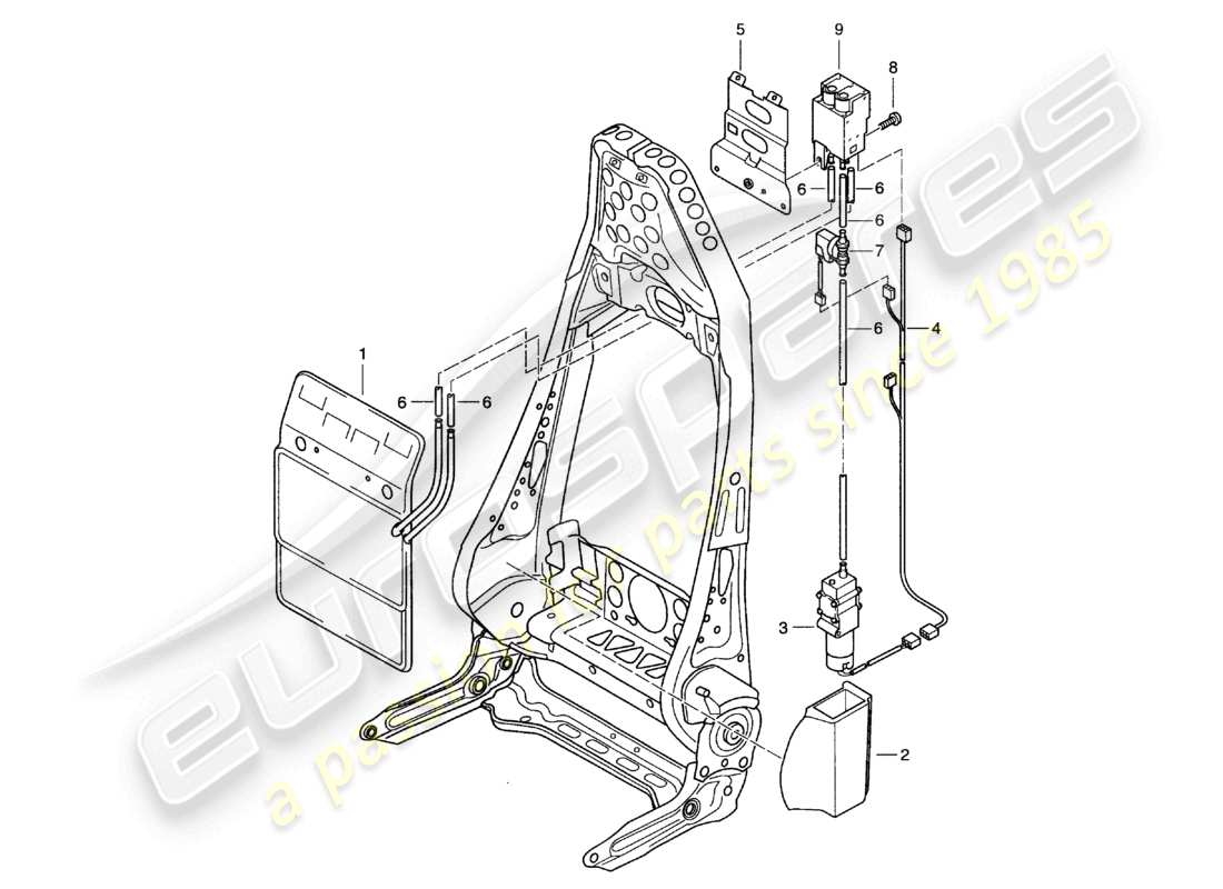 a part diagram from the porsche 2003 (986 boxster) parts catalogue