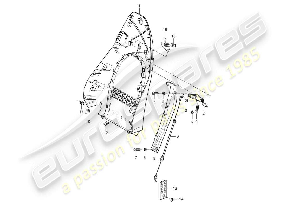 a part diagram from the porsche 2003 (986 boxster) parts catalogue