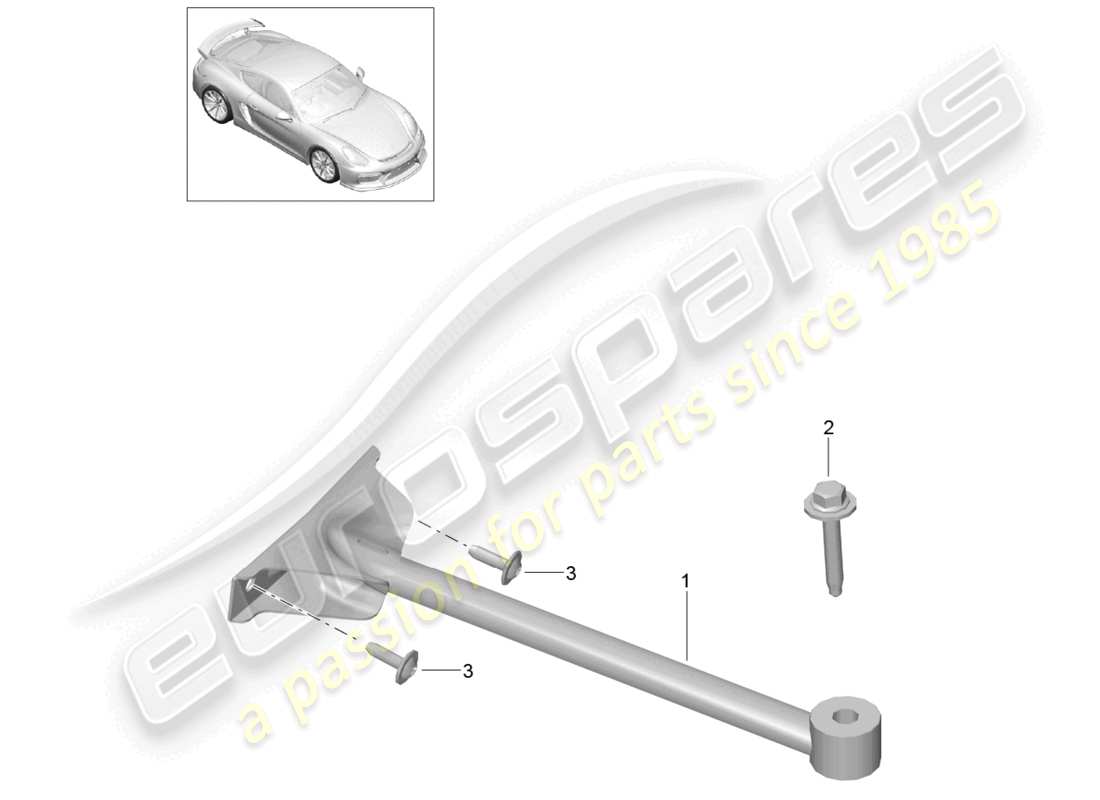 a part diagram from the porsche cayman parts catalogue